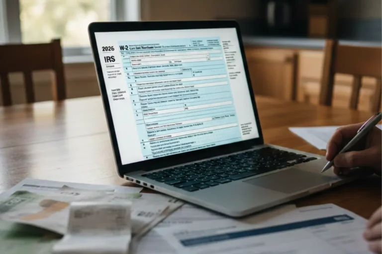 The February 11th W-2 Paradox tax form on laptop in 2026