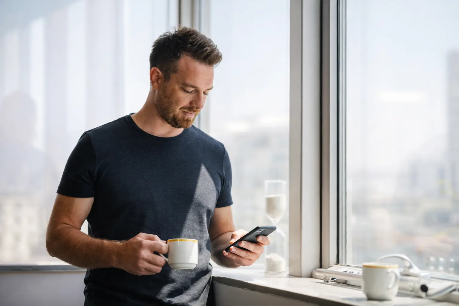 American adult checking bank app on IRS refund date morning
