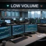 Lower trading volume price stability during a calm U.S. stock market session