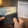 Social Security double payment February 2026 shown with two Treasury checks and February 27 circled on calendar