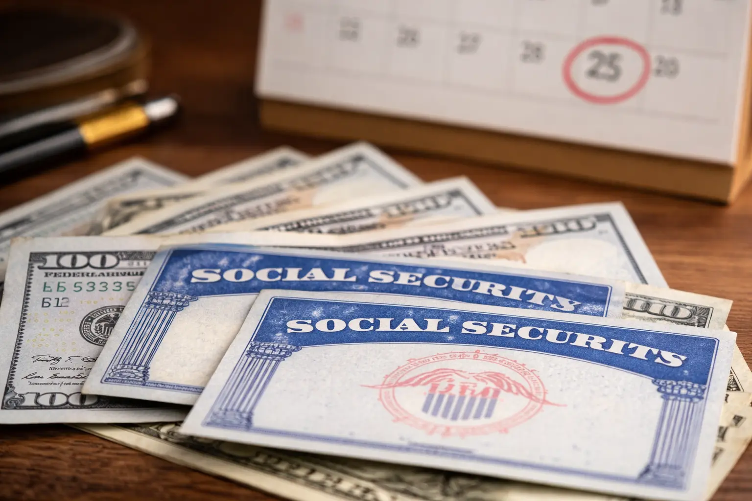 Social Security maximum payment February 2026 shown with benefit checks and February 25 calendar date