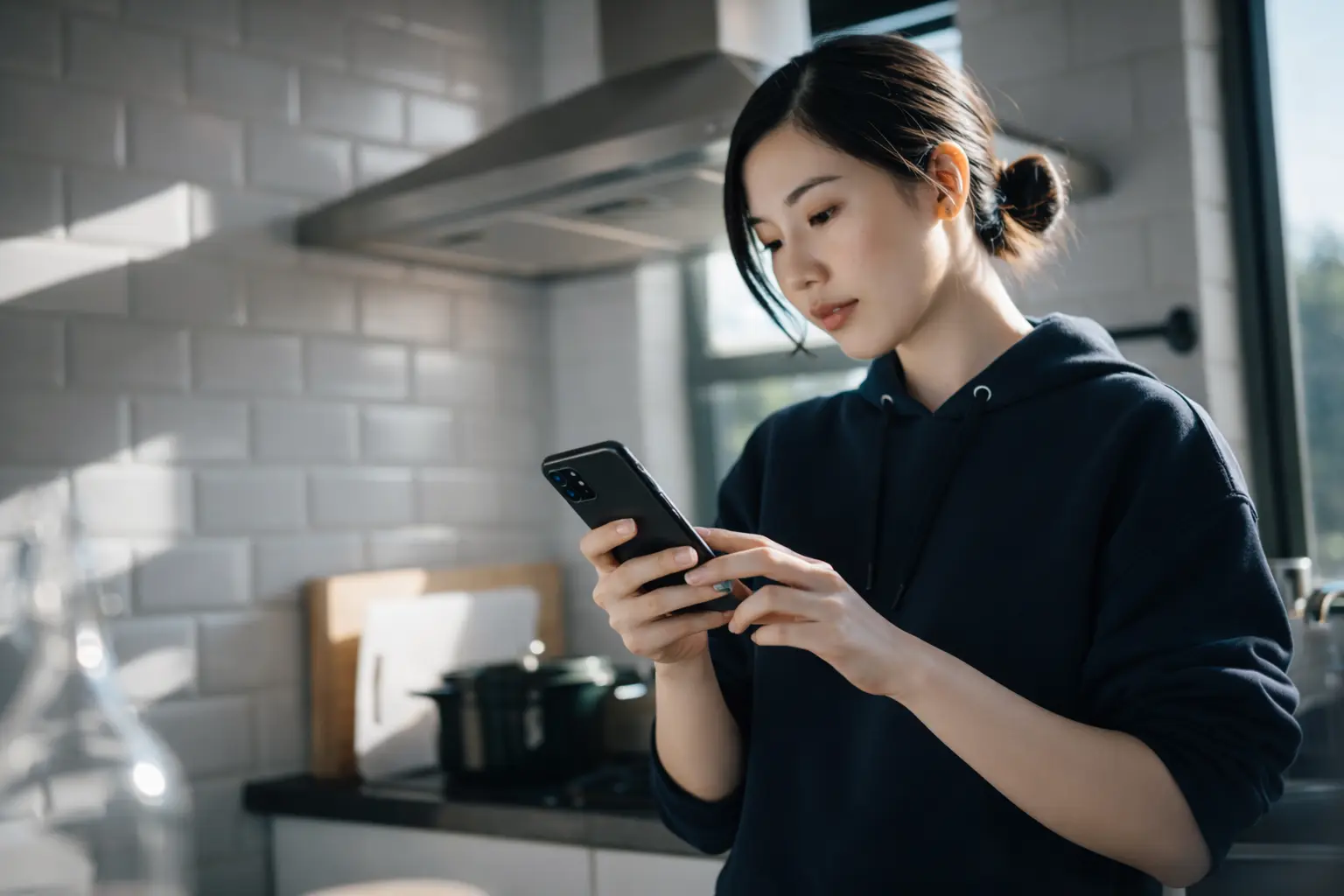 person checking bank balance on mobile banking app
