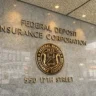 Federal Deposit Insurance Corporation building sign representing federal deposits are delayed today due to bank settlement processing