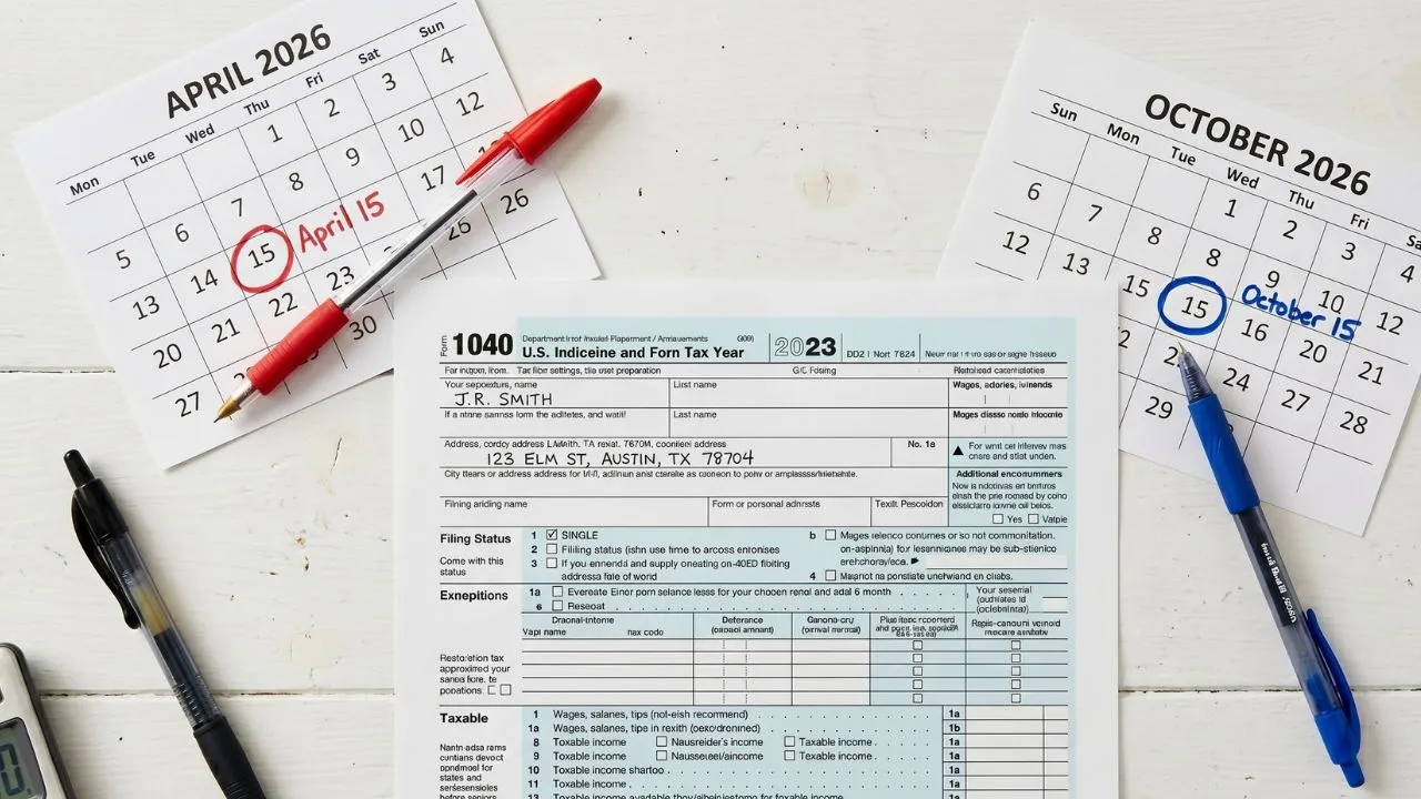 IRS Form 4868 tax extension application 2026 deadline October 15 guide for filing