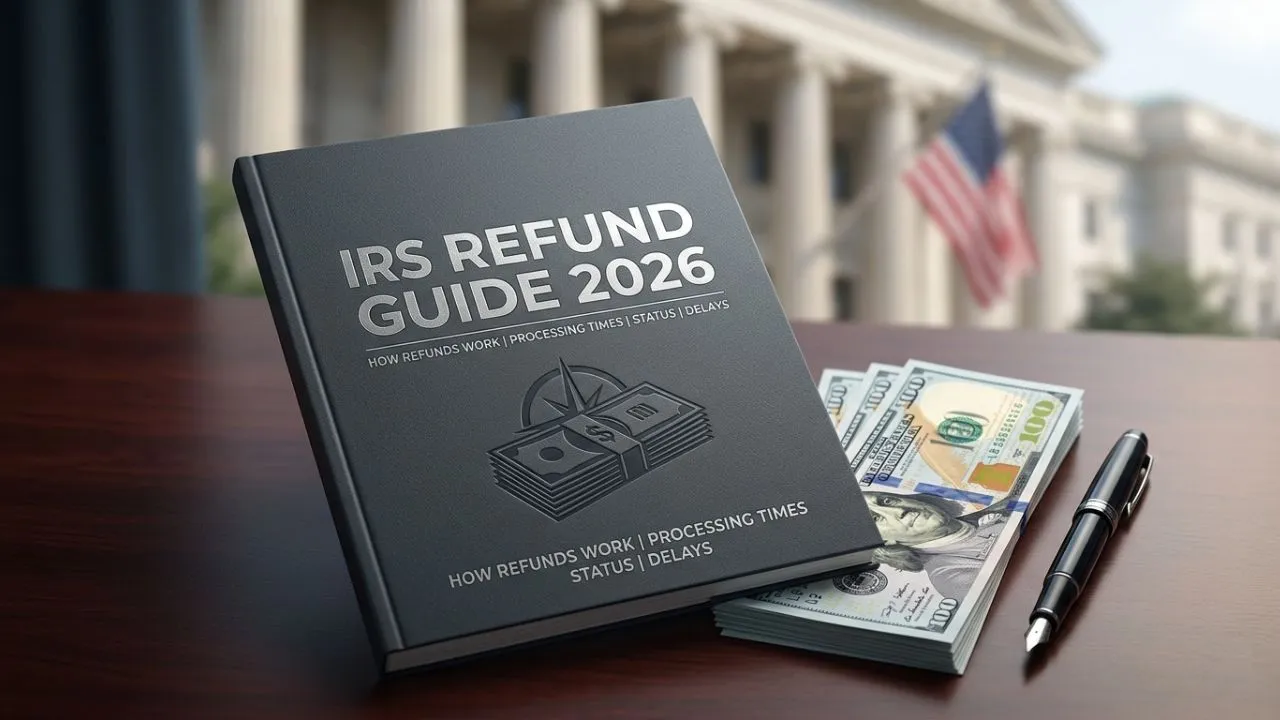 IRS refund processing timeline showing 7 stages from return received to bank deposit