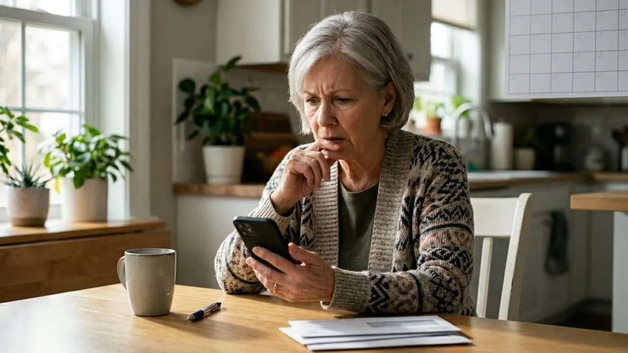 American retiree checking bank account on Wednesday April 22 2026 for Social Security Group 3 payment that has not yet appeared as deposited
