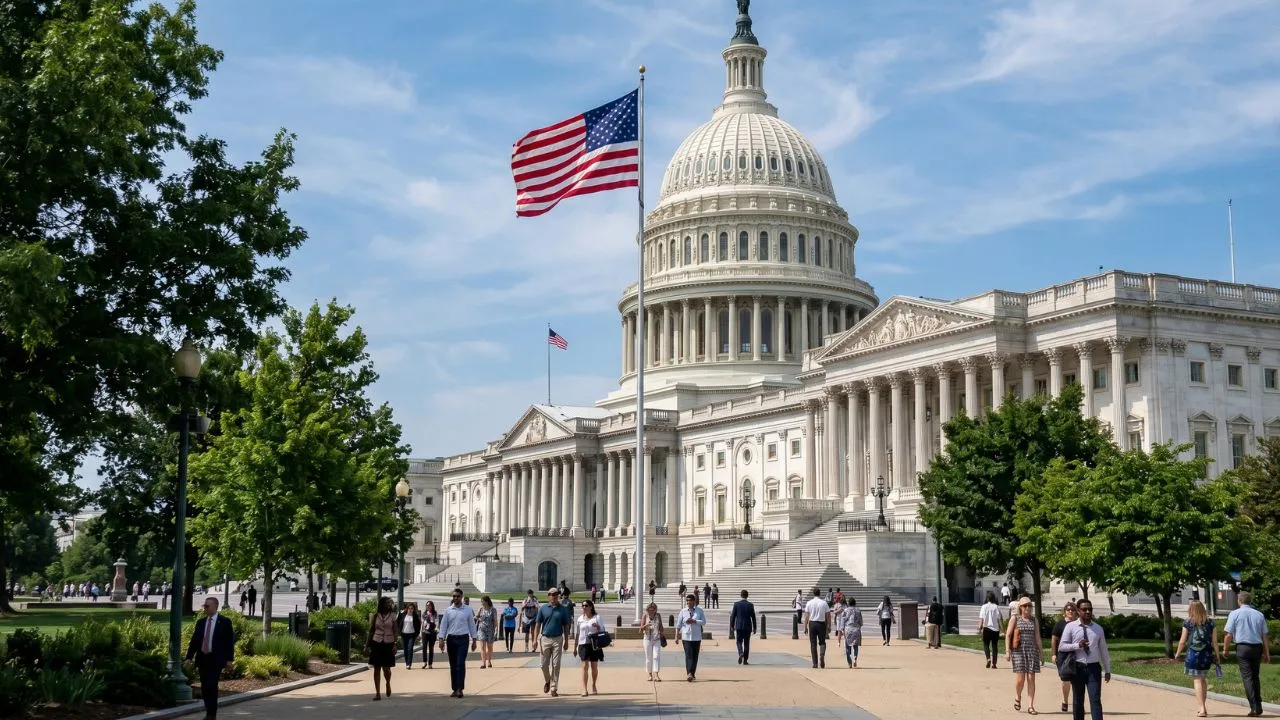 Timeline graphic representing the Congressional Budget Office projection that the Social Security trust fund could be depleted by 2032