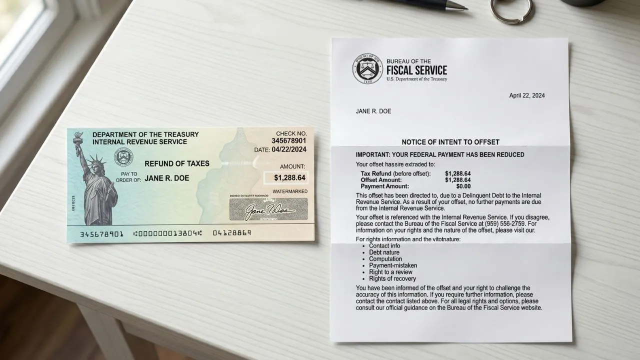 Treasury Offset Program reduces IRS tax refund to collect delinquent debt federal and state agencies