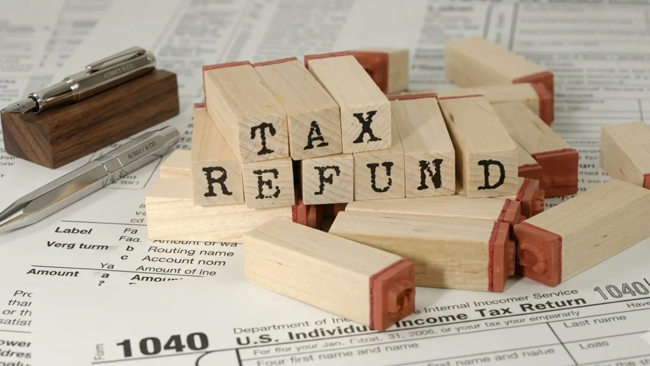 Official-style U.S. Treasury payment document with a red offset stamp indicating a federal tax refund reduction through the Treasury Offset Program in 2026