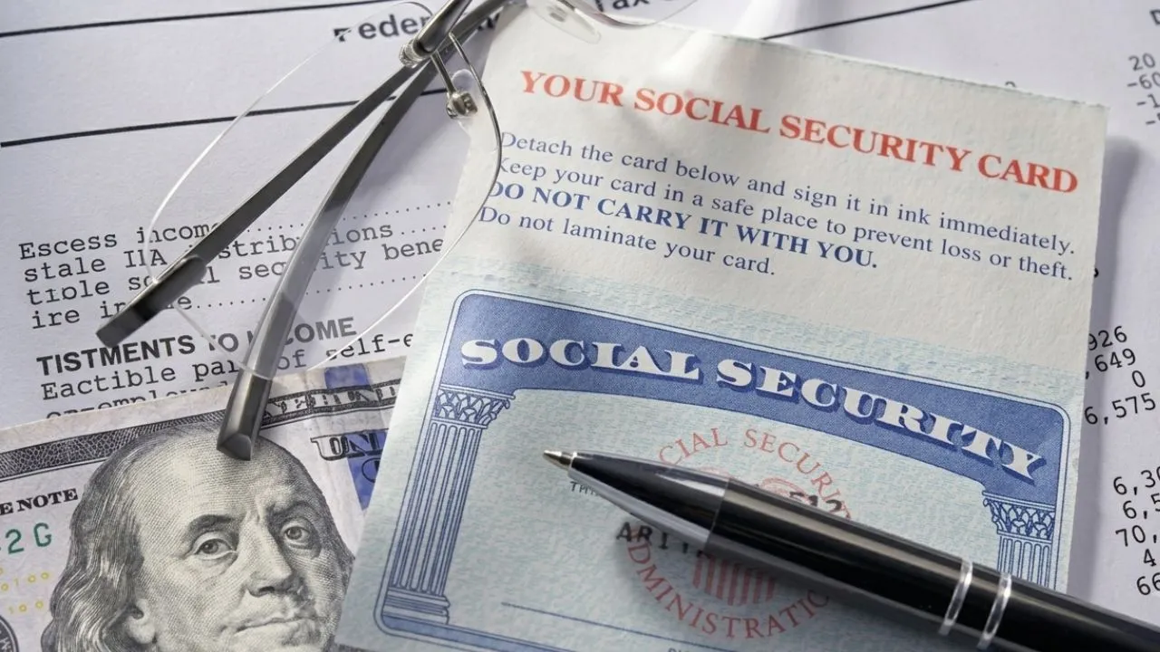U.S. Capitol building with Social Security card and retirement benefit documents in foreground