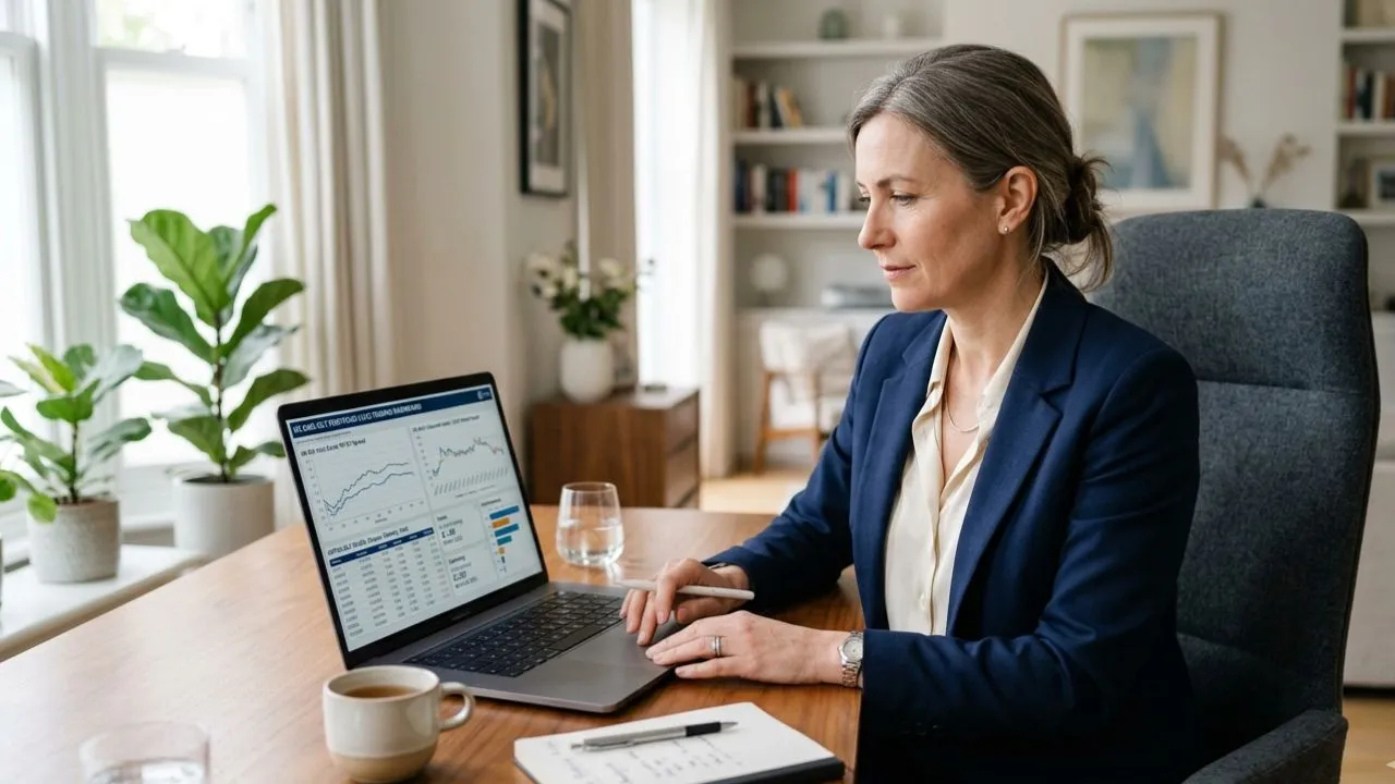 A woman reviews her Treasury bill account on TreasuryDirect before an auction closes