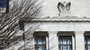 Latest U.S. Financial News and Analysis 2 Federal Reserve building exterior with a subtle overlay suggesting rising interest rates