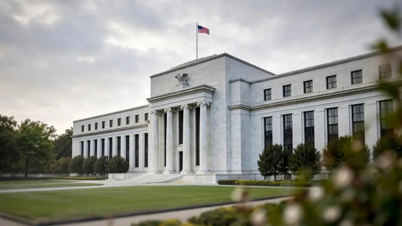 Federal Reserve building exterior with American flag, representing the system behind federal payment settlement