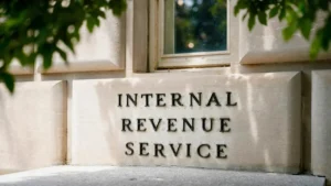 Latest U.S. Financial News and Analysis 13 Internal Revenue Service sign outside an IRS building