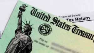 Latest U.S. Financial News and Analysis 21 U.S. Treasury check on an IRS individual income tax return