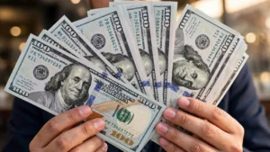 Latest U.S. Financial News and Analysis 6 U.S. $100 bills representing dollar weakness and concerns over the $40 trillion federal debt