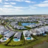 Aerial view of a large U.S. residential housing development with newly built single-family homes