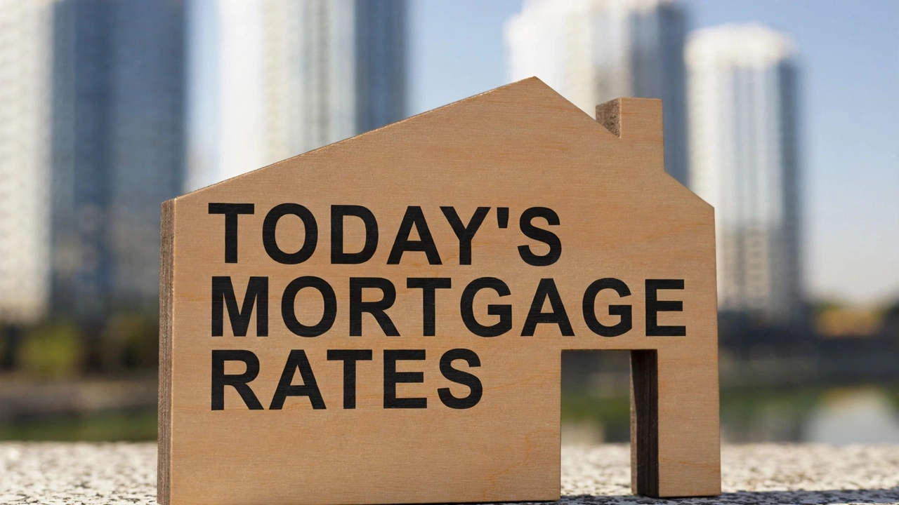 Today’s mortgage rates with a house-shaped cutout and 30-year fixed mortgage rate at 7.61%