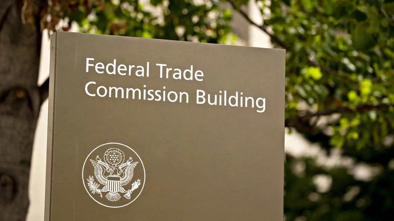 Federal Trade Commission building sign outside the FTC headquarters in Washington, D.C.